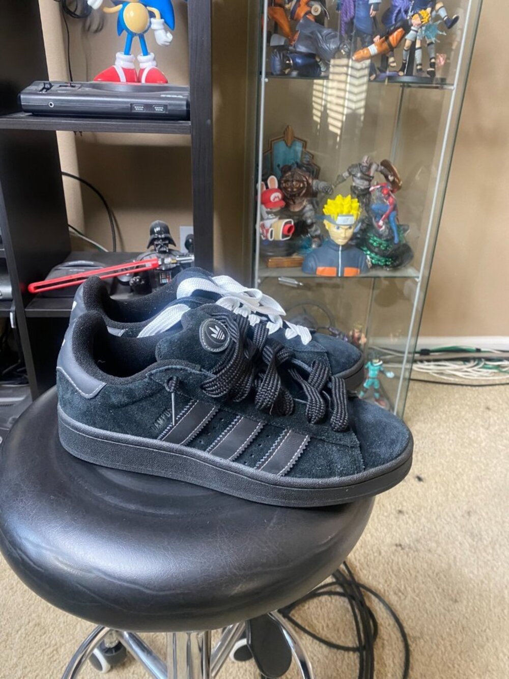 Size 8 - adidas Campus 00s Black White Contrast Stitching